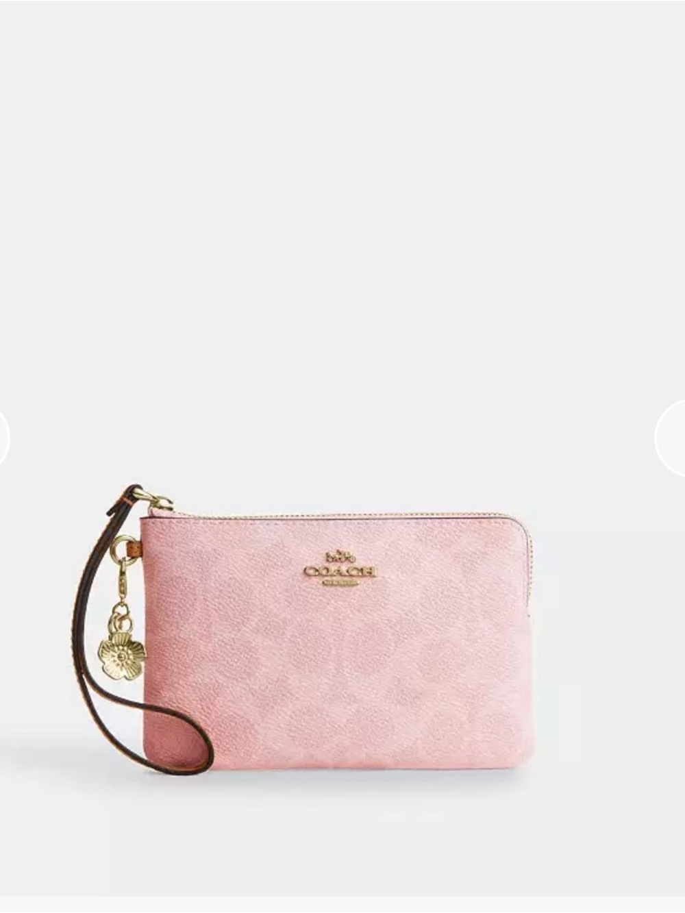 Coach Pink Signature Canvas Wristlet-CEF72